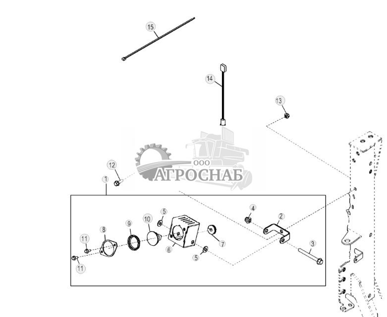 Правая лампа рабочего освещения двигателя - ST764384 389.jpg